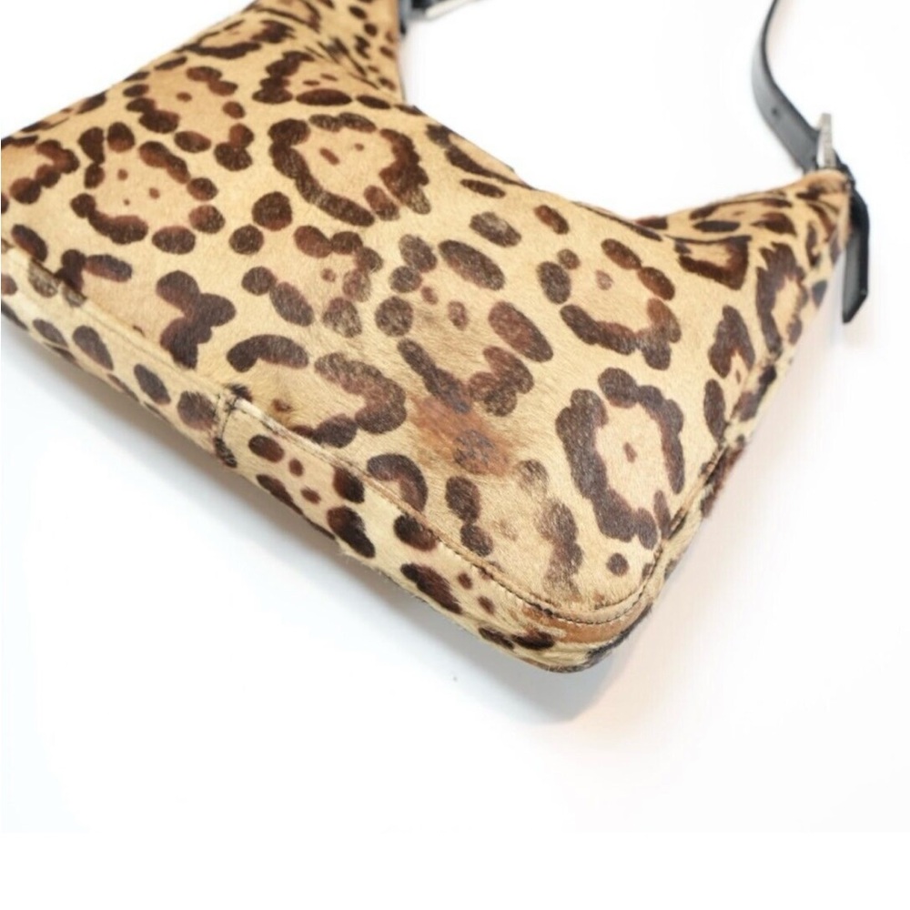 Vintage Fendi Baguette Leopard Print Pony hair Hobo Shoulder Bag - Picture 9 of 14